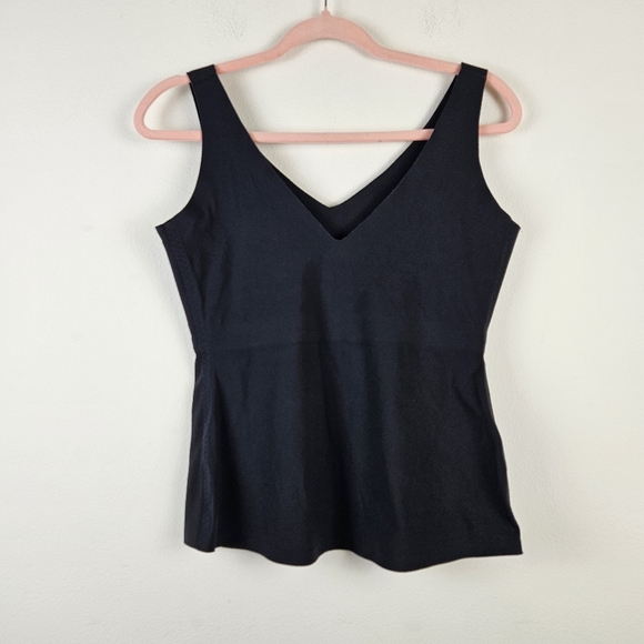 HoneyLove Liftwear Tank Top Womens Large Black V Neck Slimming Shapewear - Picture 3 of 5